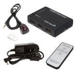 Fosmon HD1832 Intelligent 5x1 5-Port HDMI Switch/Switcher with IR Remote and AC Adapter Supports 3D