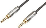 AmazonBasics 3.5mm Male to Male Stereo Audio Cable - 2 Feet (0.6 Meters)