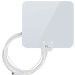 1byone OUS00-0565 Shiny Antenna 25 Miles Super Thin HDTV Antenna with 16.5ft High Performance Coaxial Cable