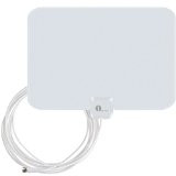 1byone OUS00-0563 Super Thin Indoor HDTV Antenna with 20 Feet High Performance Coaxial Cable - White/Black