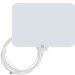 1byone OUS00-0563 Super Thin Indoor HDTV Antenna with 20 Feet High Performance Coaxial Cable - White/Black