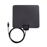 DuaFire Amplified HDTV Antenna, Super Thin Digital Indoor HDTV Antenna - 25 Miles Range with 10ft High Performance Coax Cable