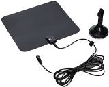 1byone OUS00-0184 Amplified HDTV Antenna with Stand with 40 Miles Range and 10-Feet High Performance Coaxial Cable