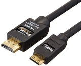 AmazonBasics High-Speed Mini-HDMI to HDMI Cable - 6.5 Feet (2 Meters) - Supports Ethernet, 3D and Audio Return