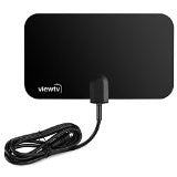 ViewTV Flat HD Digital Indoor TV Antenna - 25 Miles Range - Black