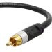 Mediabridge ULTRA Series Subwoofer Cable (15 Feet) - Dual Shielded with Gold Plated RCA to RCA Connectors - Black