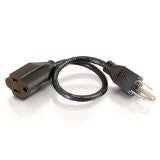 C2G / Cables To Go 03115 18 AWG Outlet Saver Power Extension Cord for NEMA 5-15P to NEMA 5-15R, Black (6 Feet/1.82 Meters)