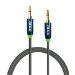 iXCC® 3Ft Gold Plated Design, Tangle-Free Male to Male 3.5mm Auxiliary Cable for Apple, Android Smartphone, Tablet and MP3 Player