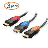 Cable Matters® 3-Pack Gold Plated High Speed HDMI Cable 6 Feet - Supports 3D & 4K Resolution