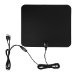 Vikeri Ultra-thin Amplified Indoor TV Antenna-50 Mile Range for Digital HDTV with USB Power Supply and 16.5 Feet(5m) Coaxial Cable - Black/White