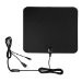 Vikeri Paper Thin Amplified HDTV Digital TV Antenna Indoor 50 Miles Reception Range for Home Digital TV, with USB Cable and 16.5 Feet(5m) High Performance Black Coaxial Cable-Black/White