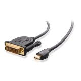 Cable Matters® Gold Plated Mini DisplayPort (Thunderbolt™ Port Compatible) to DVI Cable in Black 6 Feet