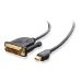 Cable Matters® Gold Plated Mini DisplayPort (Thunderbolt™ Port Compatible) to DVI Cable in Black 6 Feet