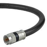 Coaxial Cable (50 Feet) with F-Male Connectors - Ultra Series by Mediabridge - Tri-Shielded UL CL2 In-Wall Rated RG6 Digital Audio / Video - Includes Removable EZ Grip Caps (Part# CJ50-6BF-N1 )