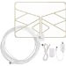 1byone Window Antenna 50 Miles Super Thin HDTV Antenna with 20ft Coaxial Cable, Extreme Soft Design and Lightweight