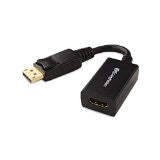 Cable Matters® Gold Plated DisplayPort to HDMI Adapter (Male to Female) with Audio in Black