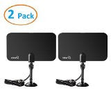 ViewTV Flat HD Digital Indoor TV Antenna 2 Pack Bundle - 25 Miles Range