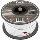 14AWG Speaker Wire (100 Feet, White) by Mediabridge - 99.9% Oxygen Free Copper - UL Listed CL2 Rated for In-Wall Use (Part# SW-14X2-100-WH )