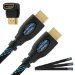 Twisted Veins (10 ft) High Speed HDMI Cable + Right Angle Adapter and Velcro Cable Ties (Latest Version Supports Ethernet, 3D, and Audio Return)