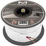 16AWG Speaker Wire (100 Feet, White) by Mediabridge - 99.9% Oxygen Free Copper - UL Listed CL2 Rated for In-Wall Use (Part# SW-16X2-100-WH )