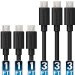 Sabrent [6-Pack] 22AWG Premium Micro USB Cables (X3-3ft + X3-1ft) High Speed USB 2.0 A Male to Micro B Sync and Charge Cables [Black] (CB-U631)